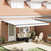 Markiseramme Hvit 450 × 300 cm Polyester med PU-belegg
