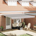 Uttrekkbar markise Lysegrå 450 × 300 cm Stoff og Aluminium