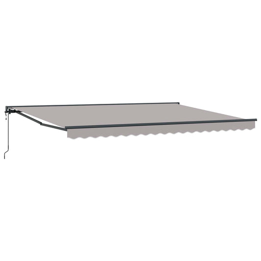 Markiseramme Lysegrå 450 × 300 cm Polyester med PU-belegg
