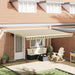 Uttrekkbar markise Grønn og gul 450 × 300 cm Polyester