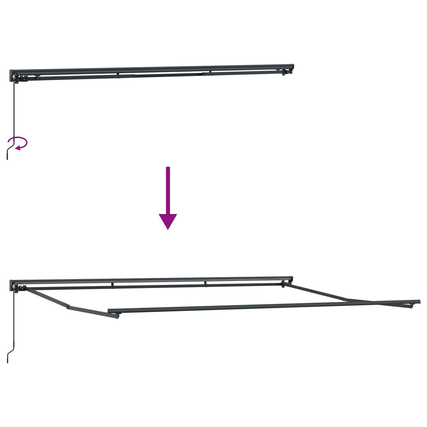 Markiseramme Grønn og gul 450 × 300 cm Polyester med PU-belegg