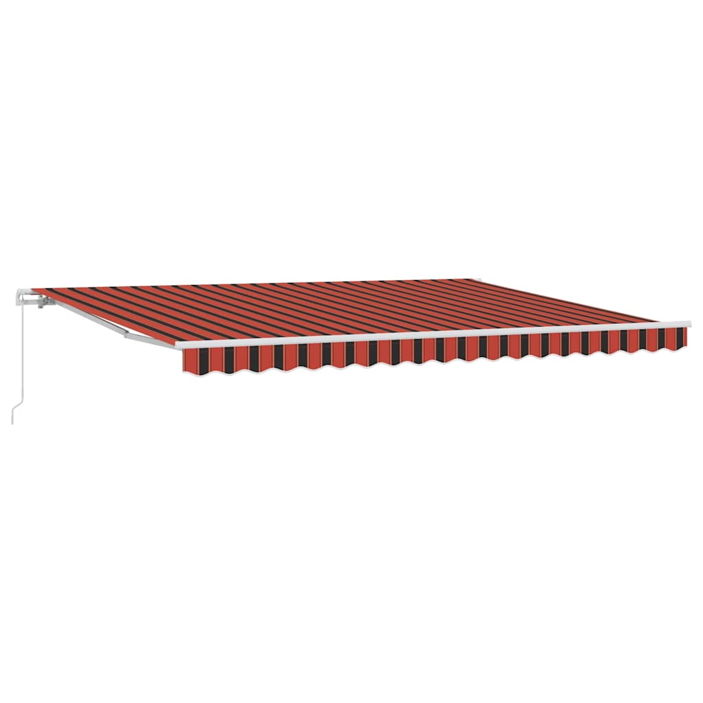 Uttrekkbar markise Oransje og Brunt 450 x 350 x 165 cm