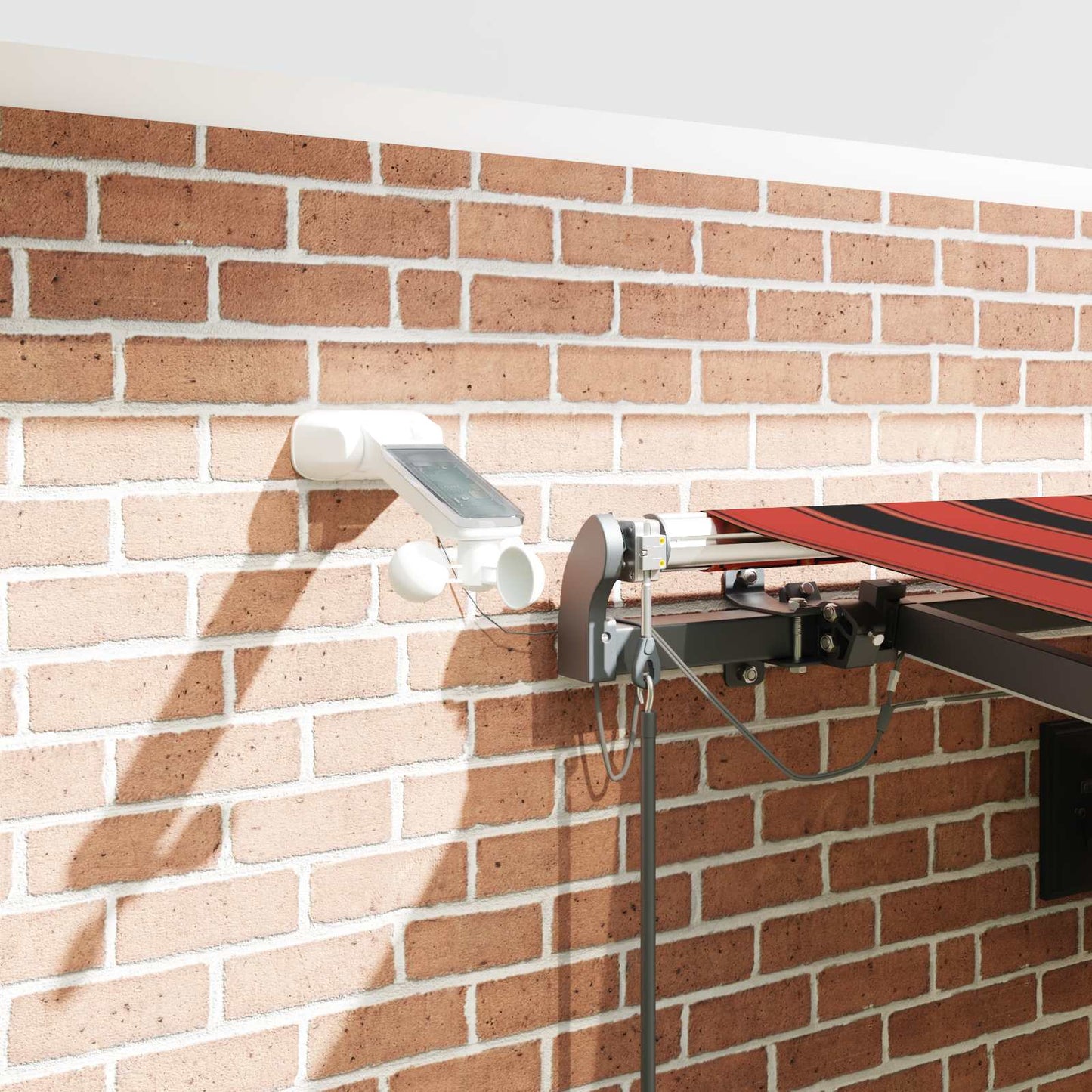 Uttrekkbar markise oransje og brun 450 × 350 cm Polyester
