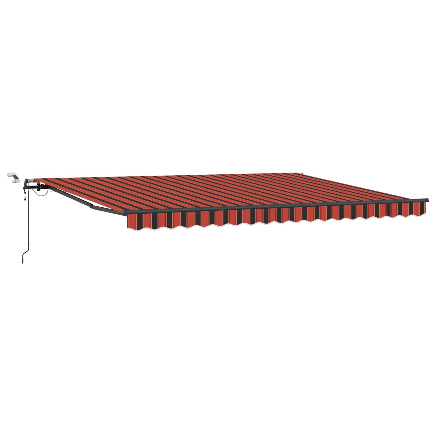 Uttrekkbar markise oransje og brun 450 × 350 cm Polyester