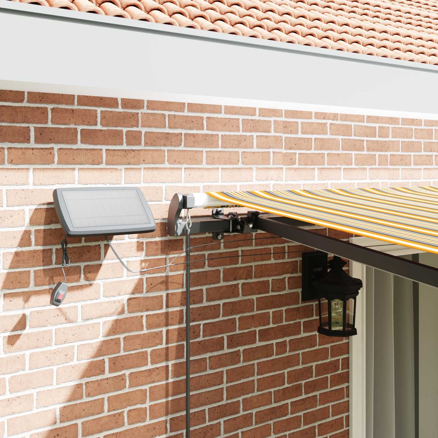 Innvendbar Markise Flerfarget 450 ×350 cm stoff