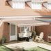 Uttrekkbar markise Beige 450 × 350 cm Polyester