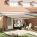 Uttrekkbar markise Beige 450 × 350 cm Stoff og Aluminium