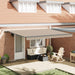 Uttrekkbar markise Beige 450 × 350 cm Polyester