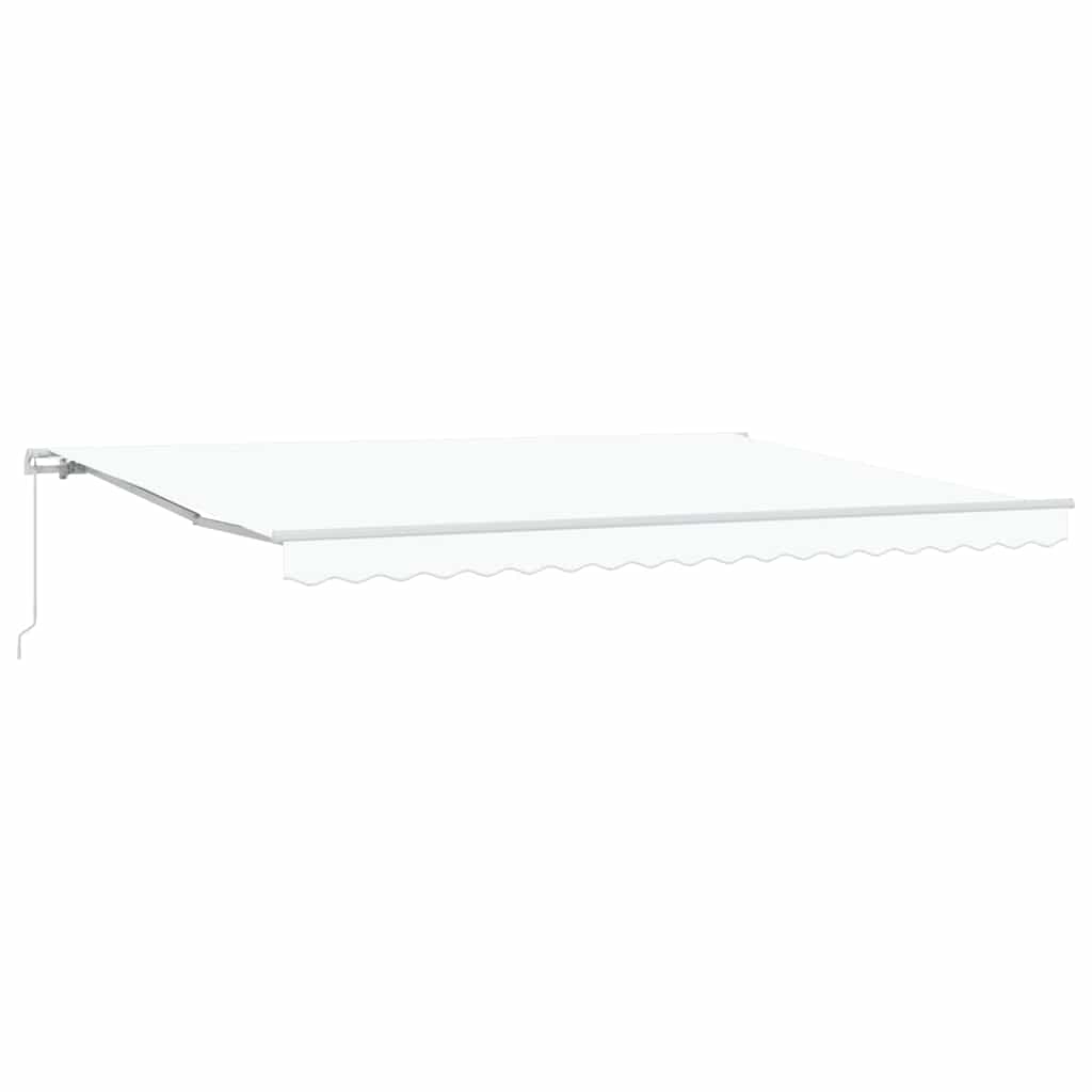 Uttrekkbar markise Hvit 450 x 350 x 165 cm