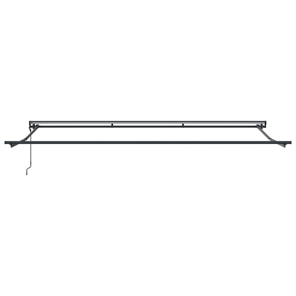 Markiseramme Blå og hvit 500 × 300 cm Polyester med PU-belegg