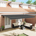 Markiseramme Antrasitt 500 × 300 cm Polyester med PU-belegg