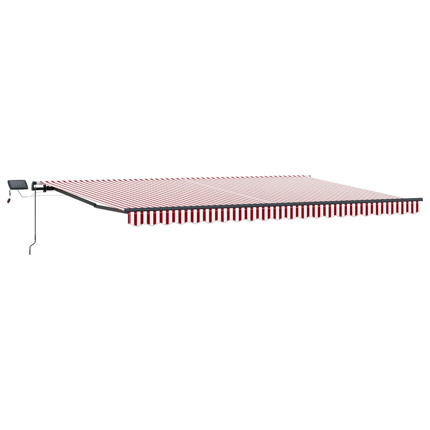 Innvendbar Markise Rød og hvit 500 ×300 cm stoff