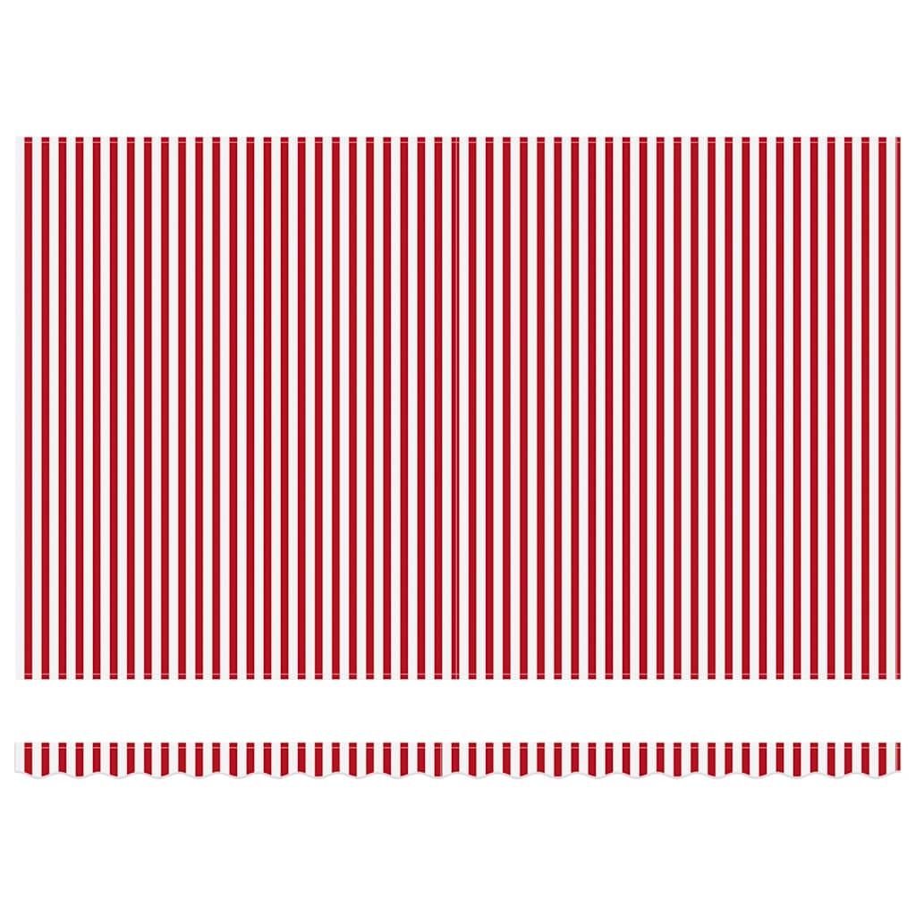 Markise Rød og Hvit 500 x 300 x 165 cm Polyester og Metall