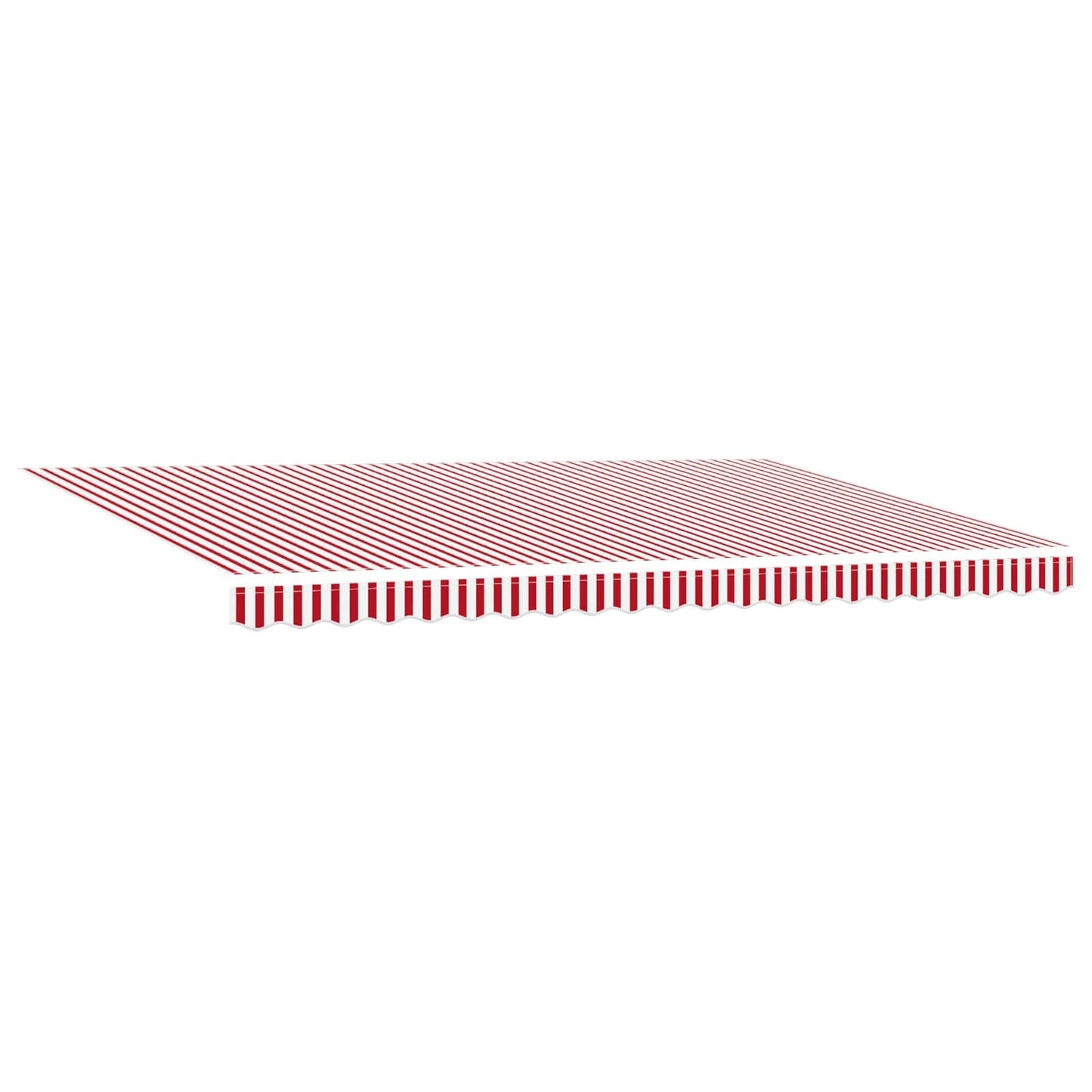Innvendbar Markise Rød og Hvit 500 × 300 cm Stoff og Metall