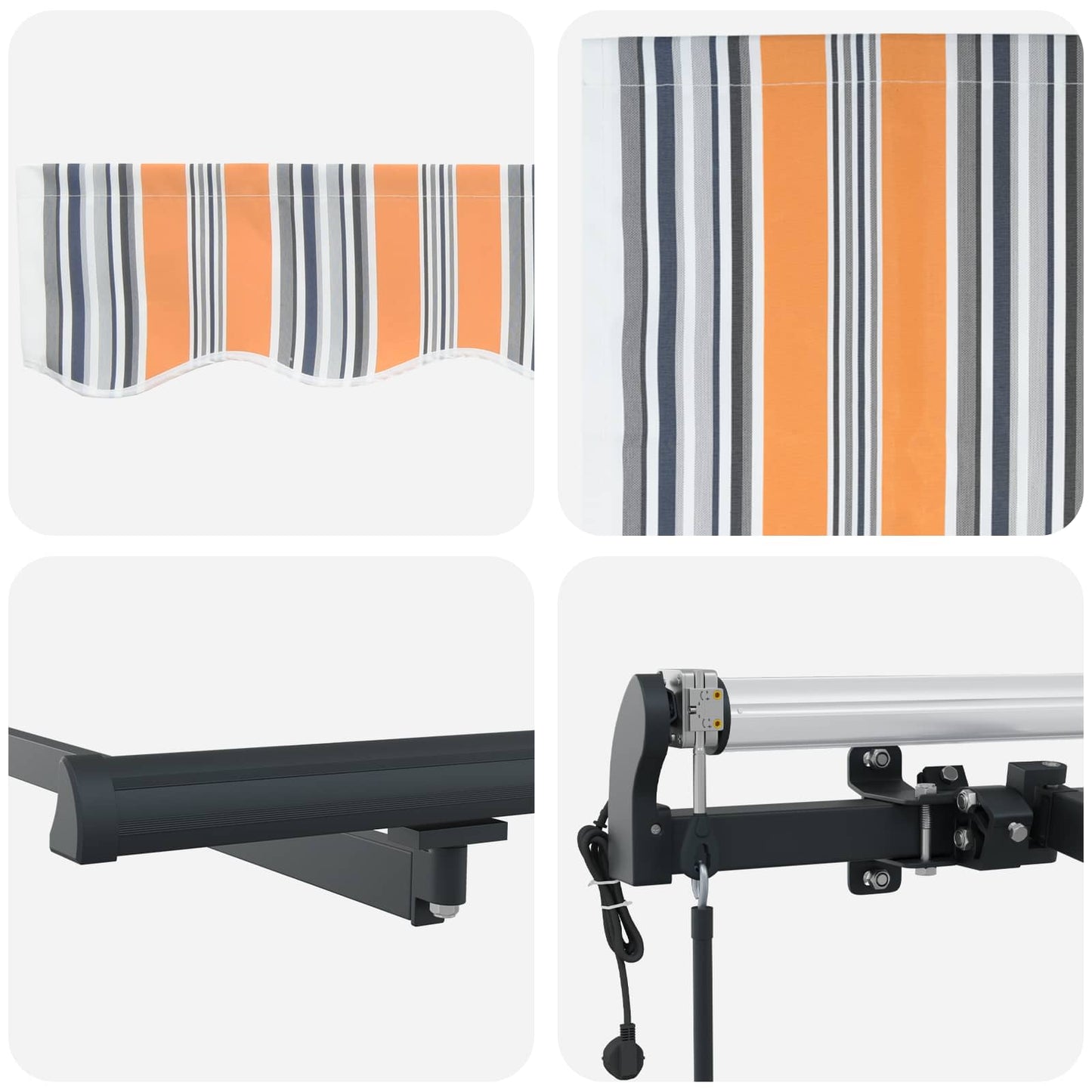 Uttrekkbar markise Flerfarget 500 x 300 x 165 cm