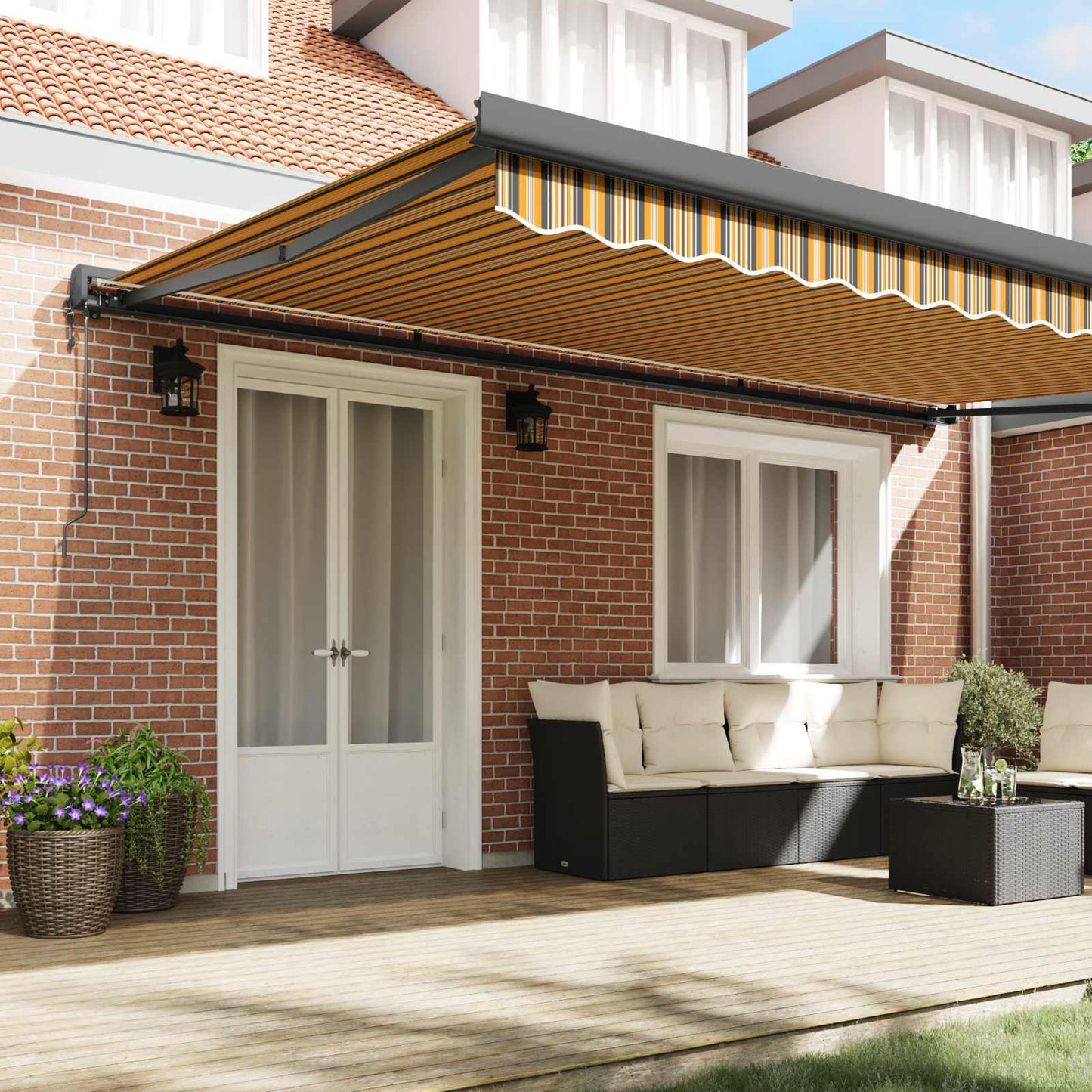 Uttrekkbar markise Flerfarget 500 x 300 x 165 cm