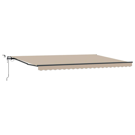 Uttrekkbar markise Beige 500 × 300 cm Polyester