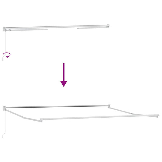Uttrekkbar markise Beige 500 x 300 x 165 cm