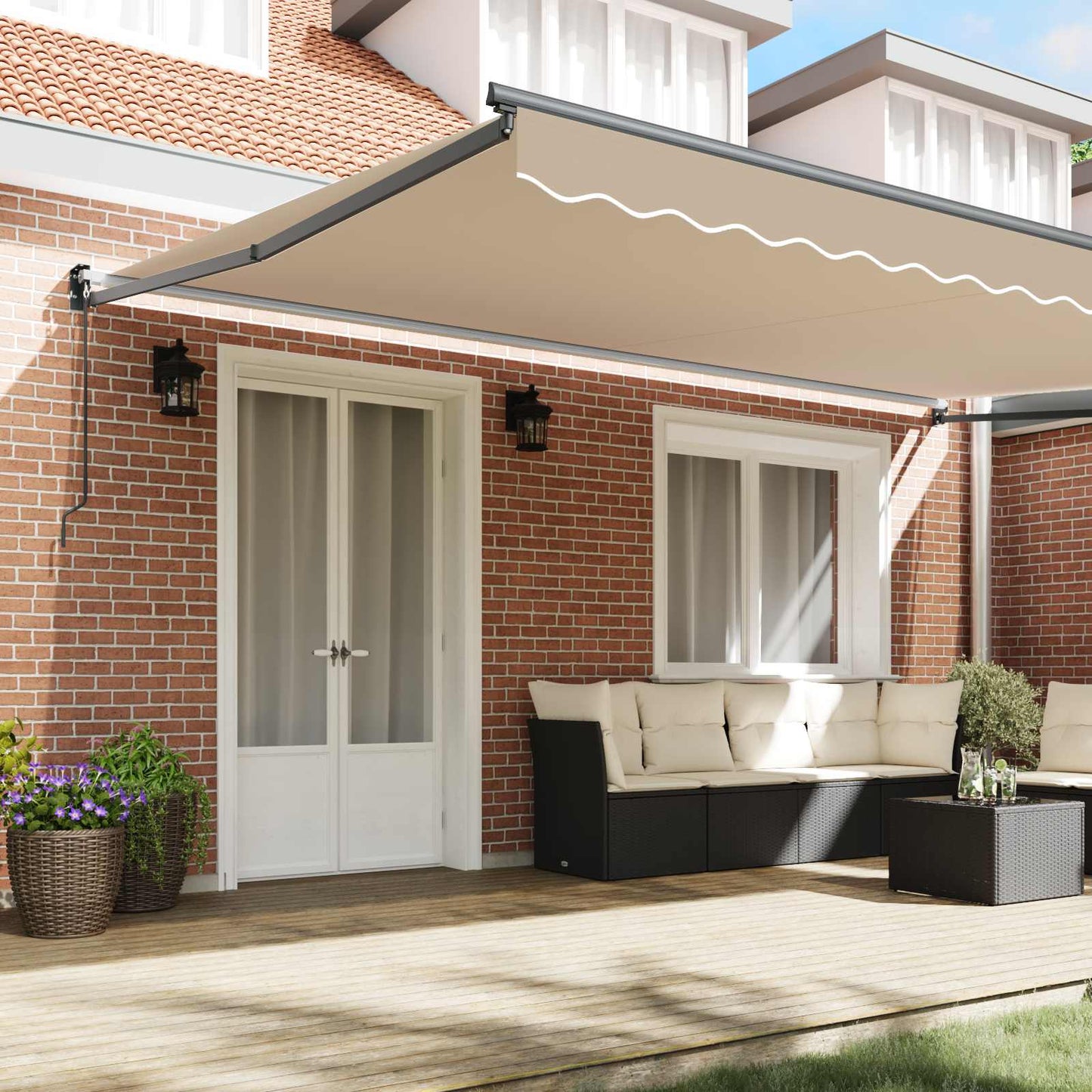 Uttrekkbar markise Beige 500 x 300 x 165 cm