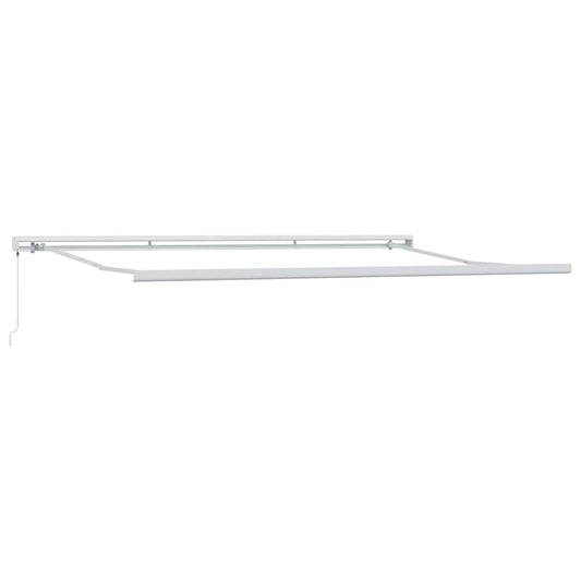 Uttrekkbar markise Beige 500 × 300 cm Lær og aluminium
