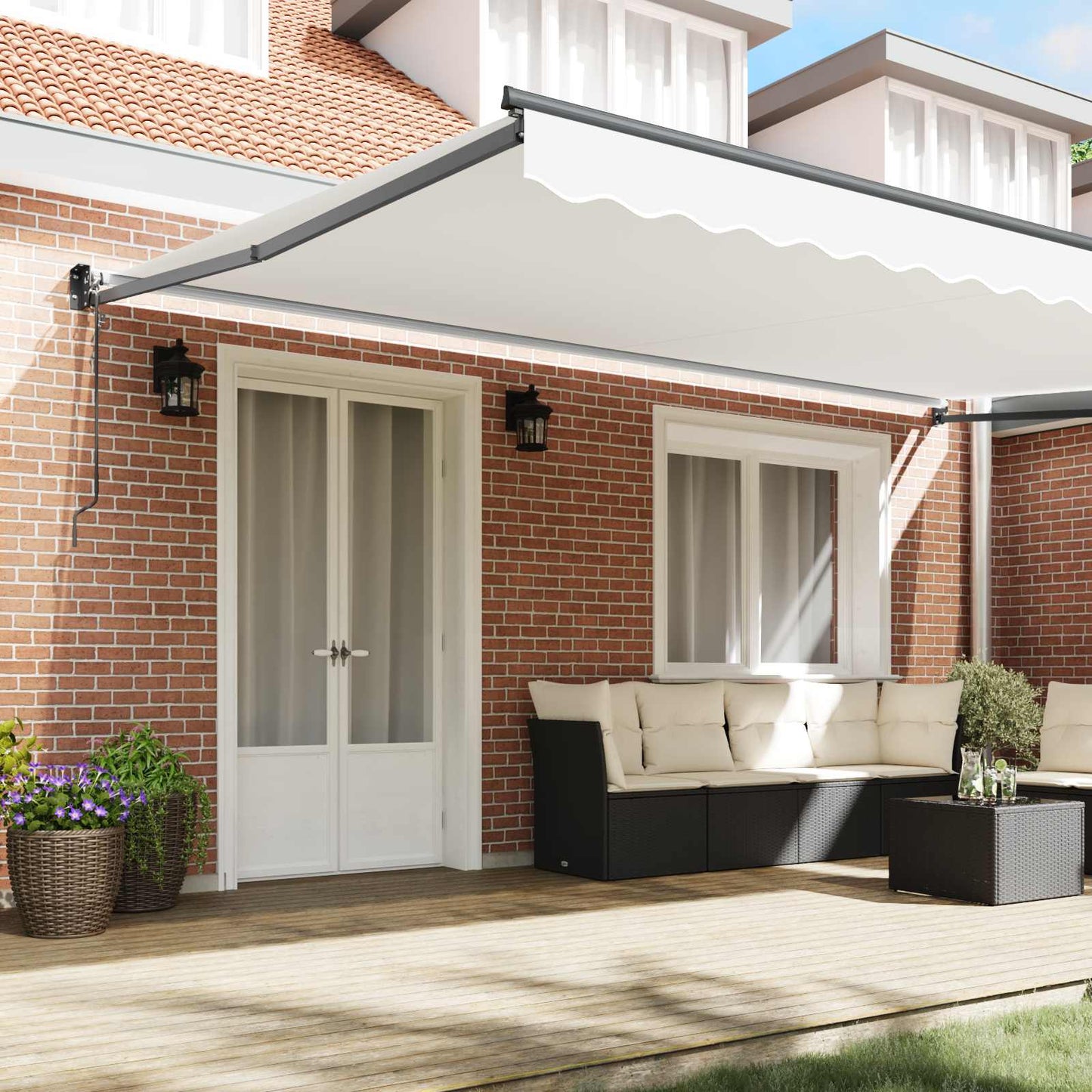 Markise Hvit 500 x 300 x 165 cm Polyester og Metall