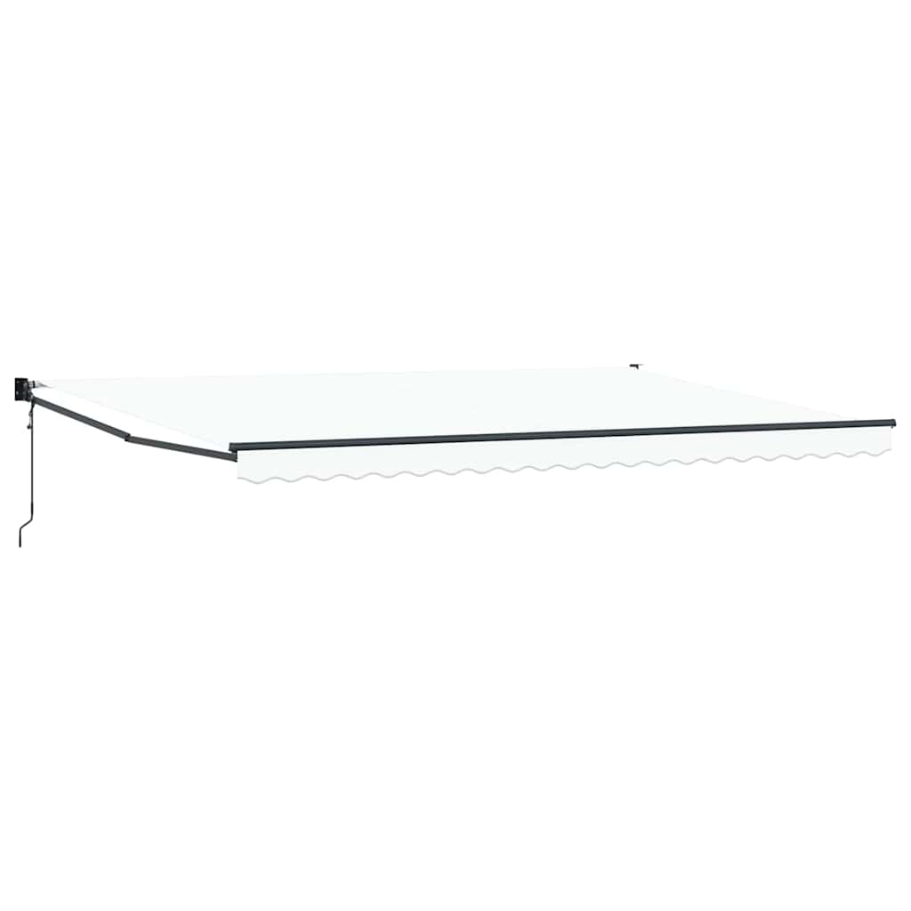 Innvendbar Markise Hvit 500 × 300 cm Stoff og Metall