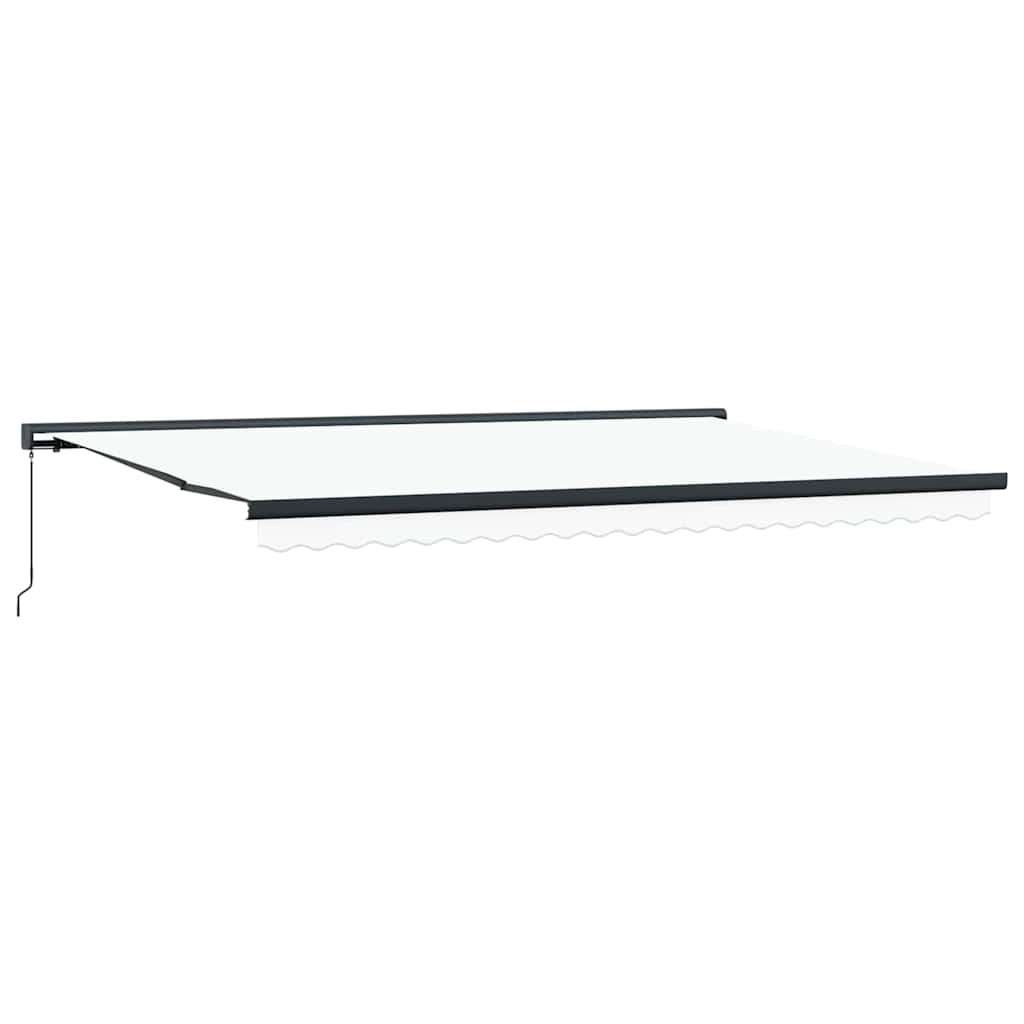Innvendbar Markise Hvit 500 ×300 cm Stoff og Metall