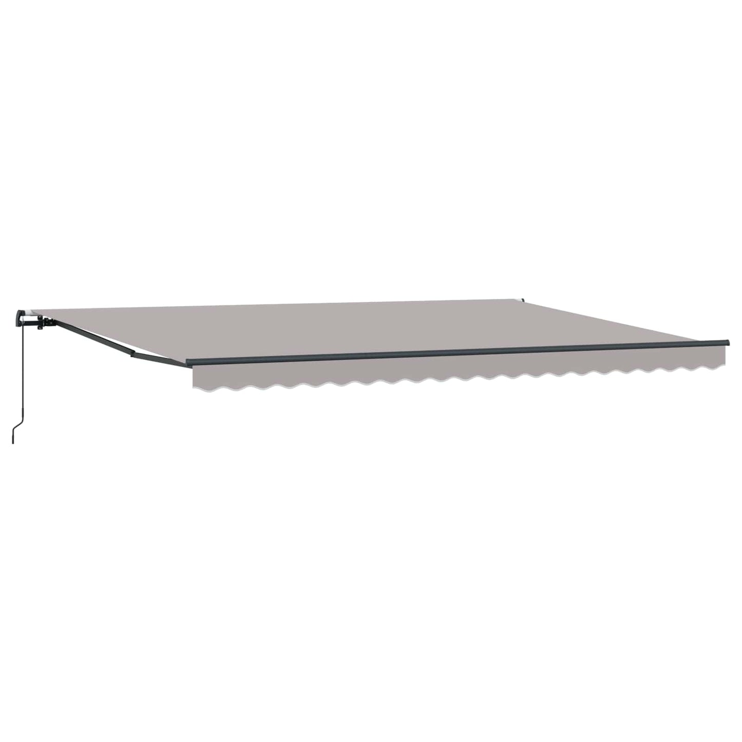 Uttrekkbar markise Lysegrå 500 × 300 cm Polyester og aluminium