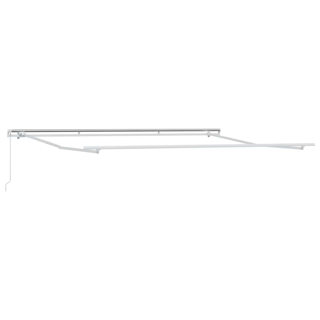 Uttrekkbar markise Grønn og hvit 500 × 300 cm