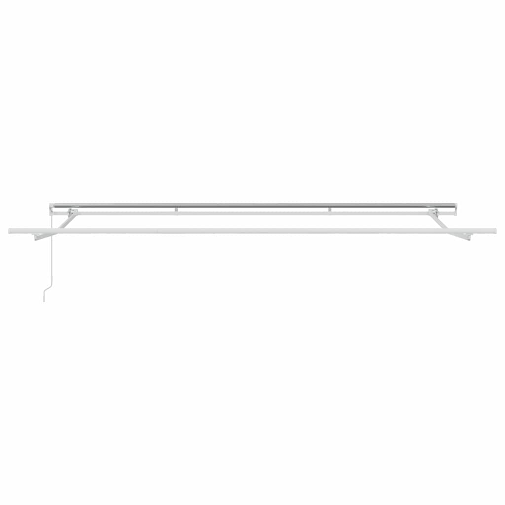 Uttrekkbar markise Grønn og hvit 500 × 300 cm