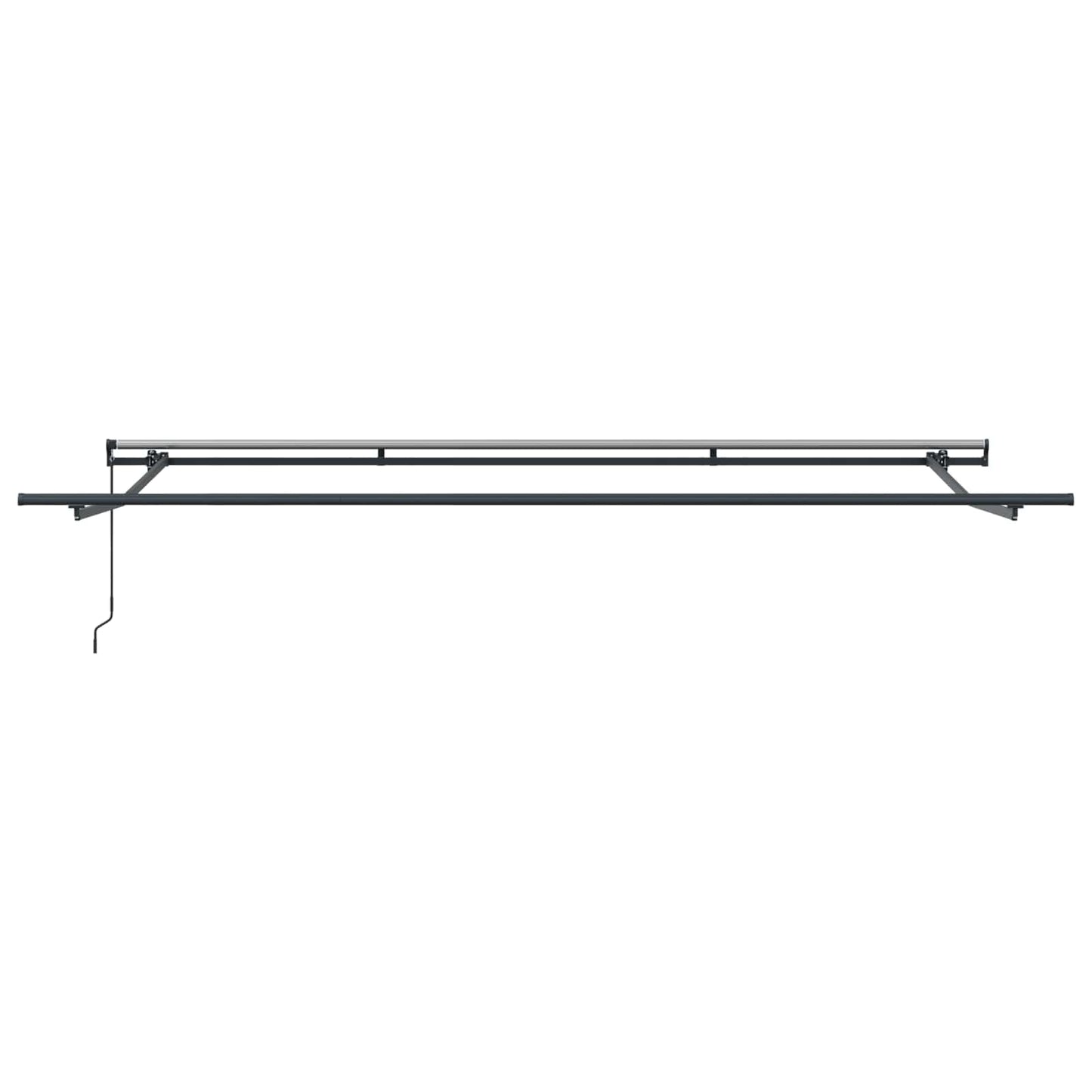 Uttrekkbar markise Grønn og hvit 500 × 300 cm