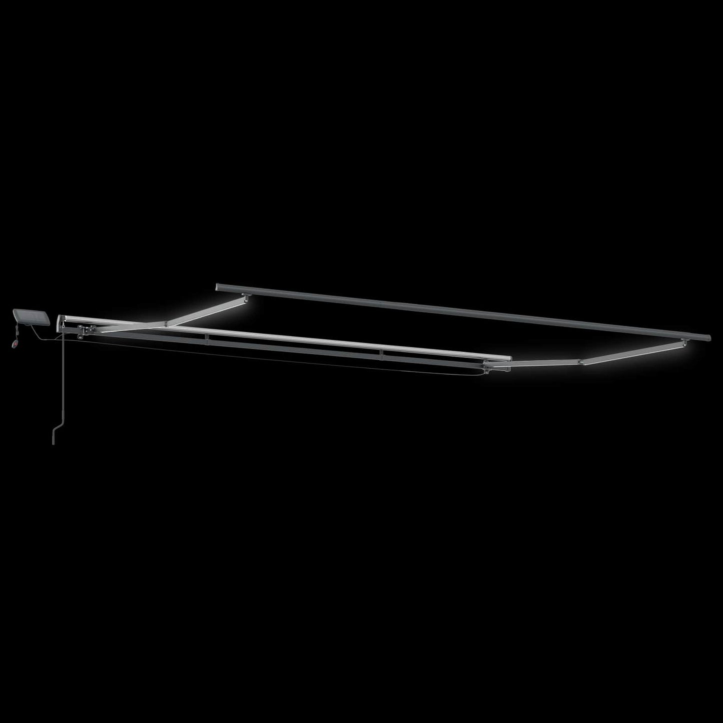 Uttrekkbar markise Grønn og hvit 500 × 300 cm