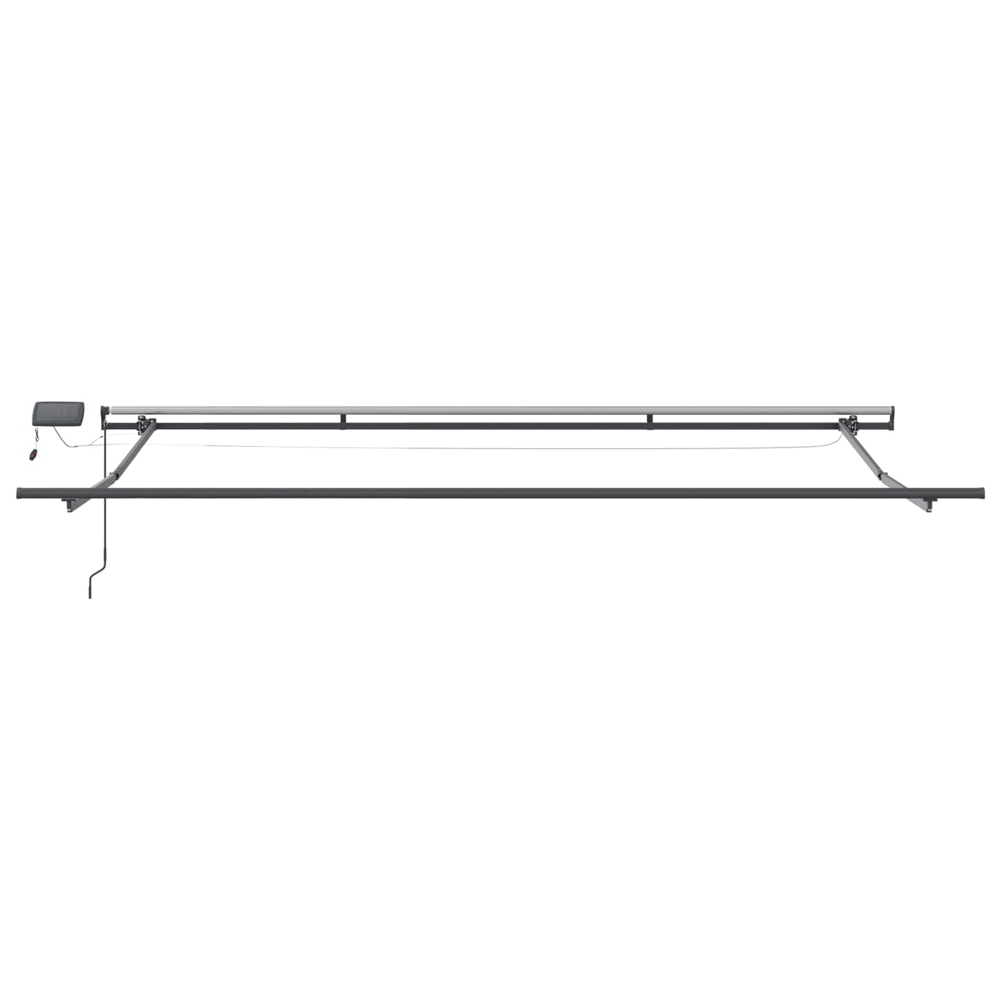 Uttrekkbar markise Grønn og hvit 500 × 300 cm