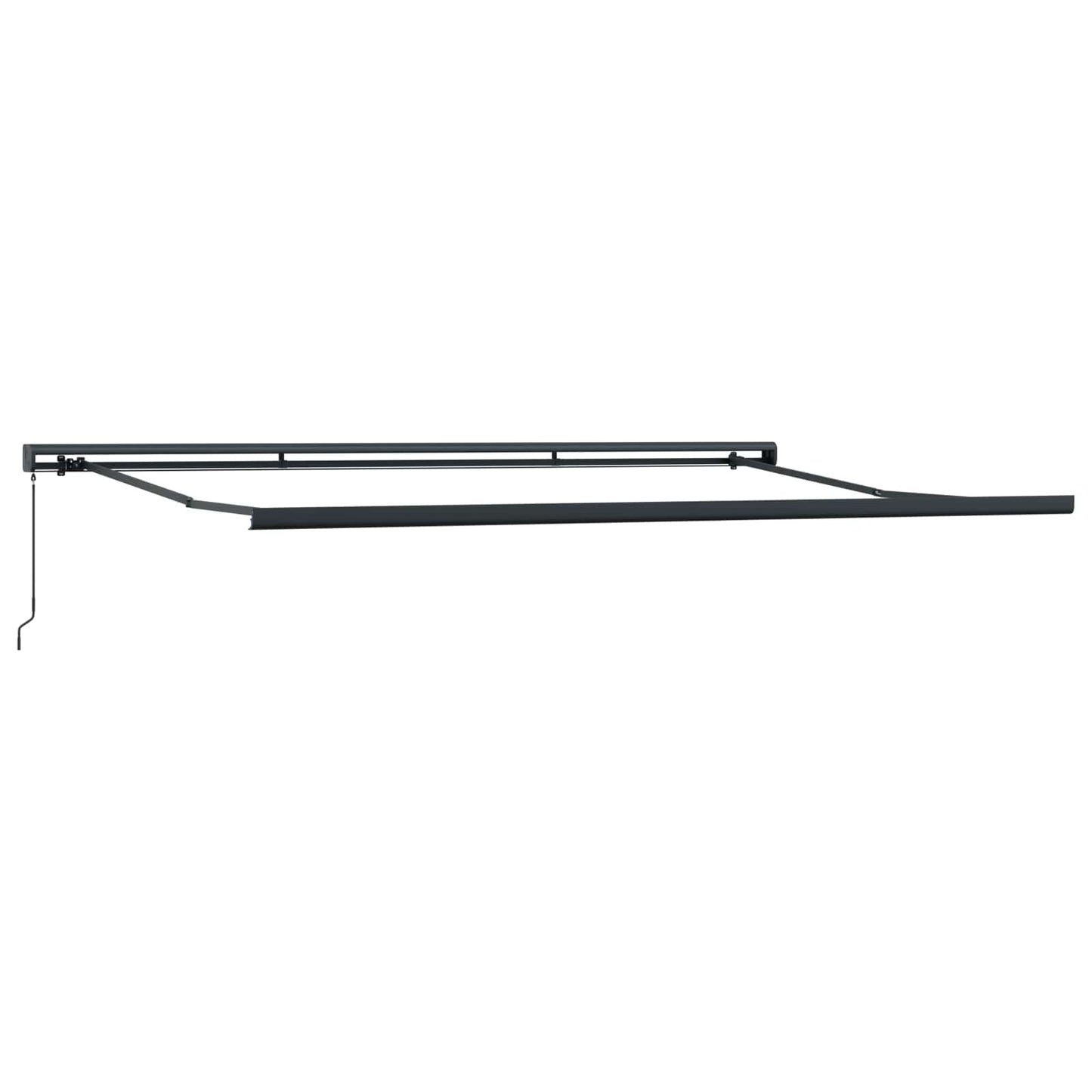 Uttrekkbar markise Grønn og hvit 500 × 300 cm Lær og aluminium