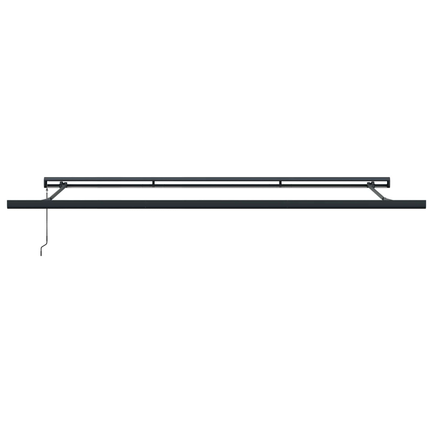 Uttrekkbar markise Grønn og hvit 500 × 300 cm Lær og aluminium