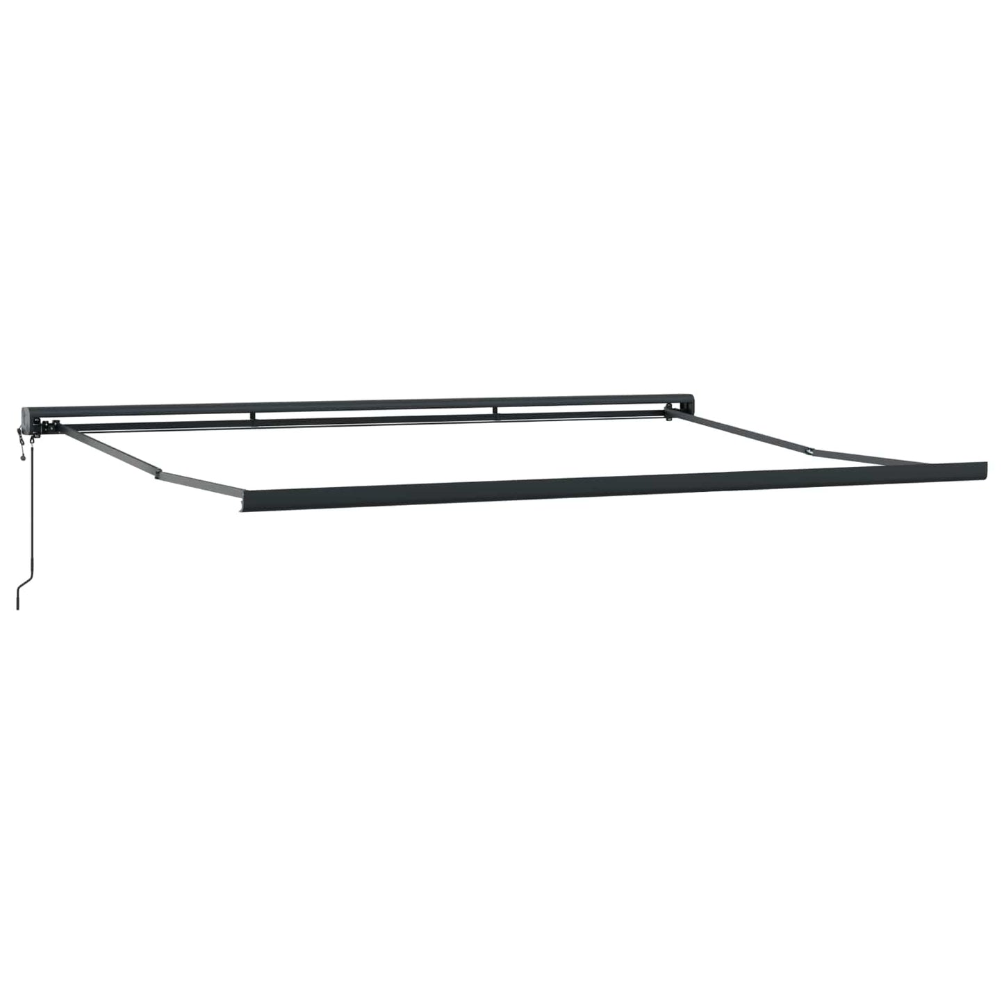 Uttrekkbar markise Grønn og hvit 500 x 300 x 165 cm
