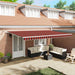 Markiseduk Oransje og Brunt 500 × 350 cm Polyester