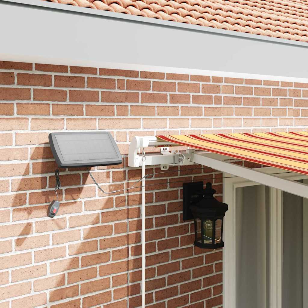 Innvendbar Markise Gul og oransje 500 × 350 cm Stoff og stål