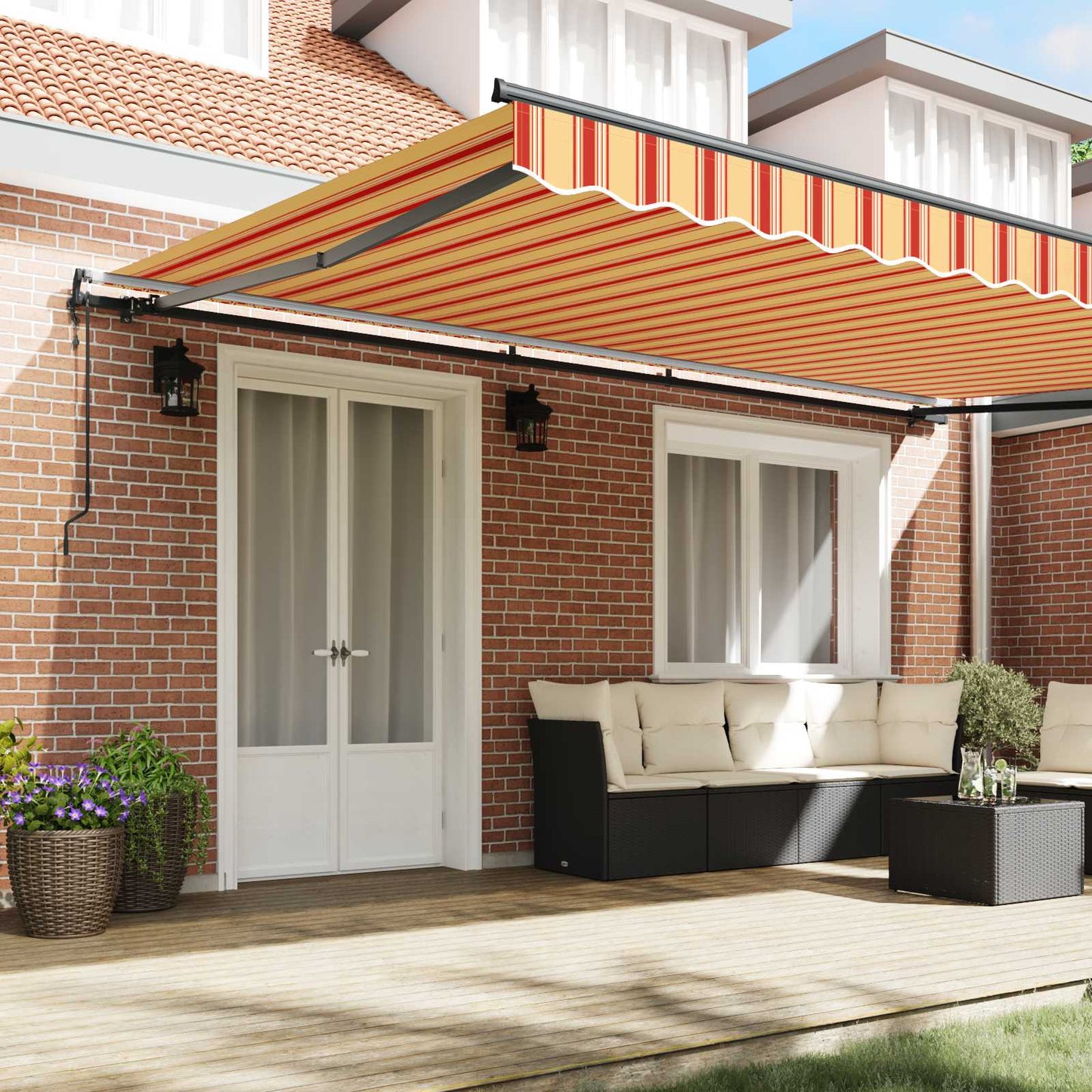 Innvendbar Markise Gul og oransje 500 × 350 cm