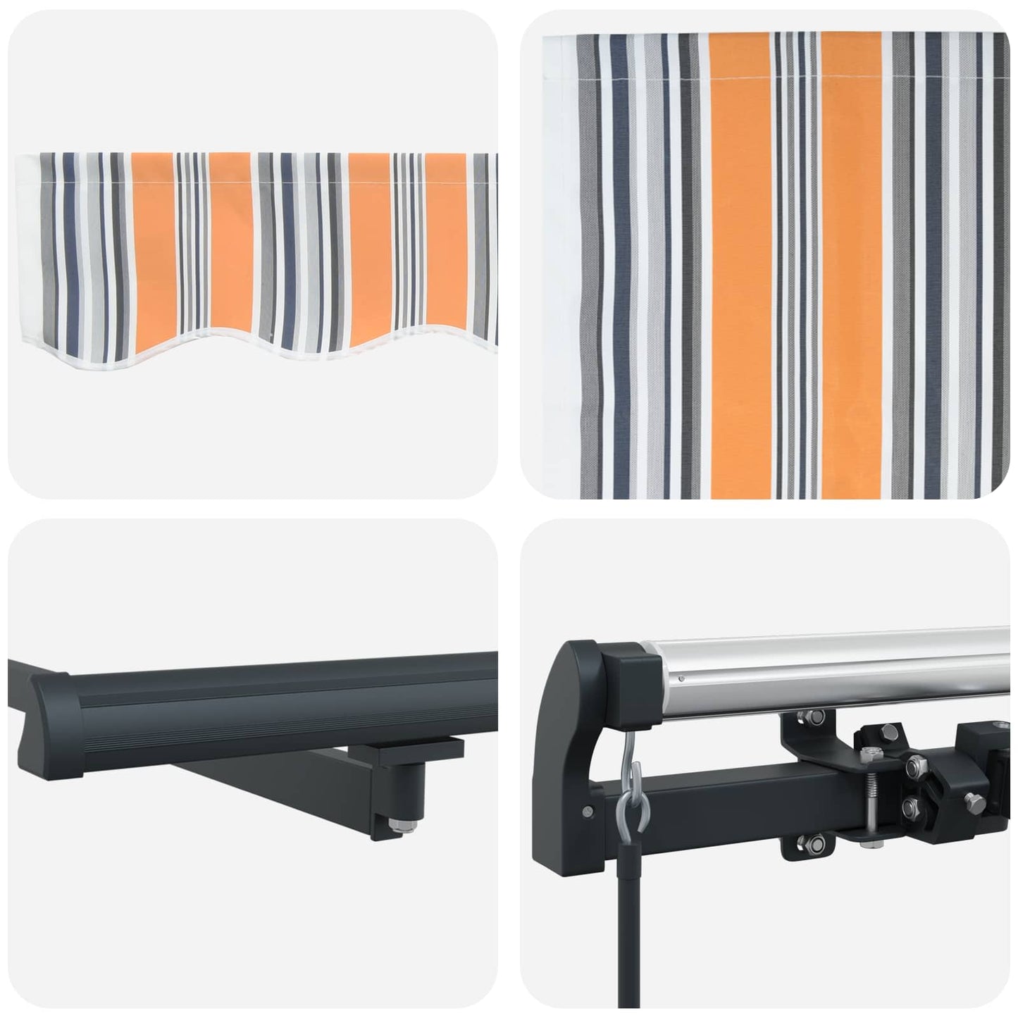 Uttrekkbar markise Flerfarget 500 × 350 cm