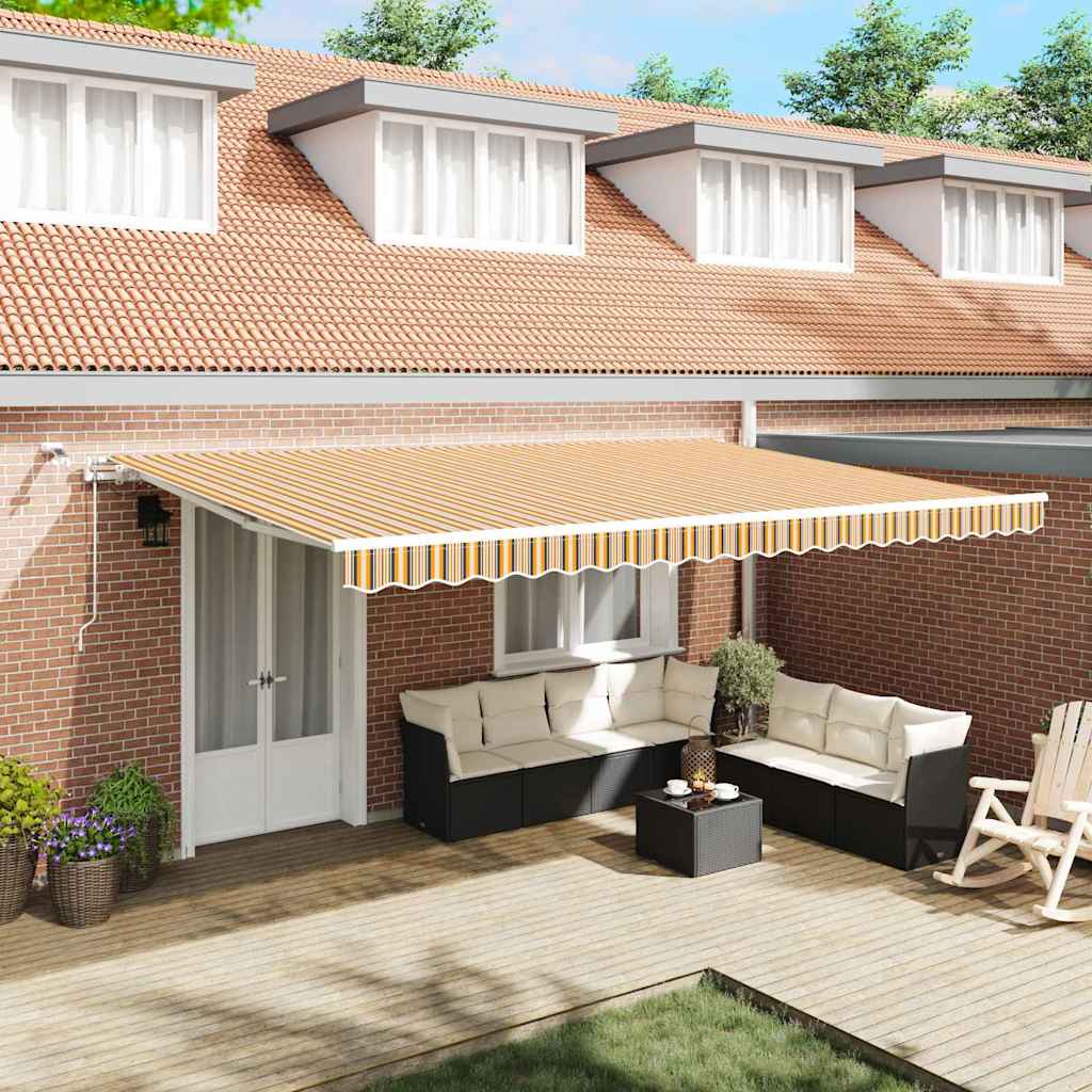 Innvendbar Markise Flerfarget 500 × 350 cm Stoff og Metall