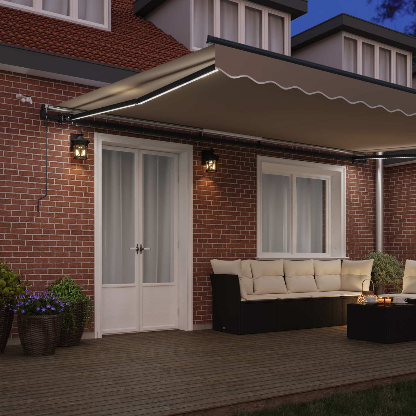 Markiseduk Beige 500 × 350 cm Polyester
