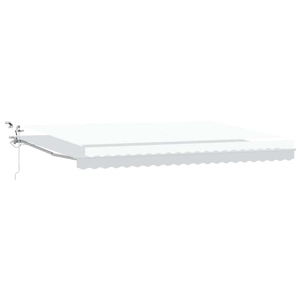 Uttrekkbar markise Hvit 500 × 350 cm Polyester