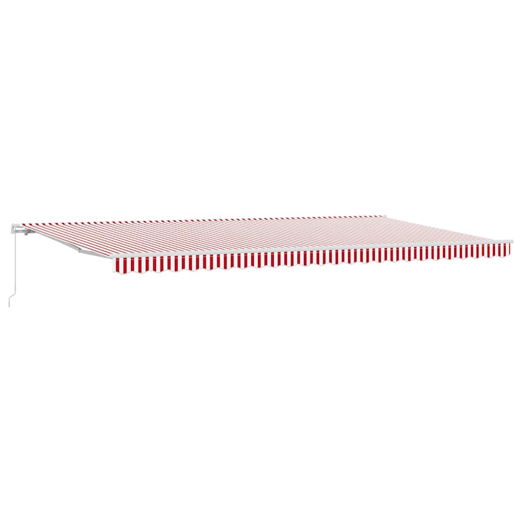 Uttrekkbar markise Rød og Hvit 600 × 300 cm