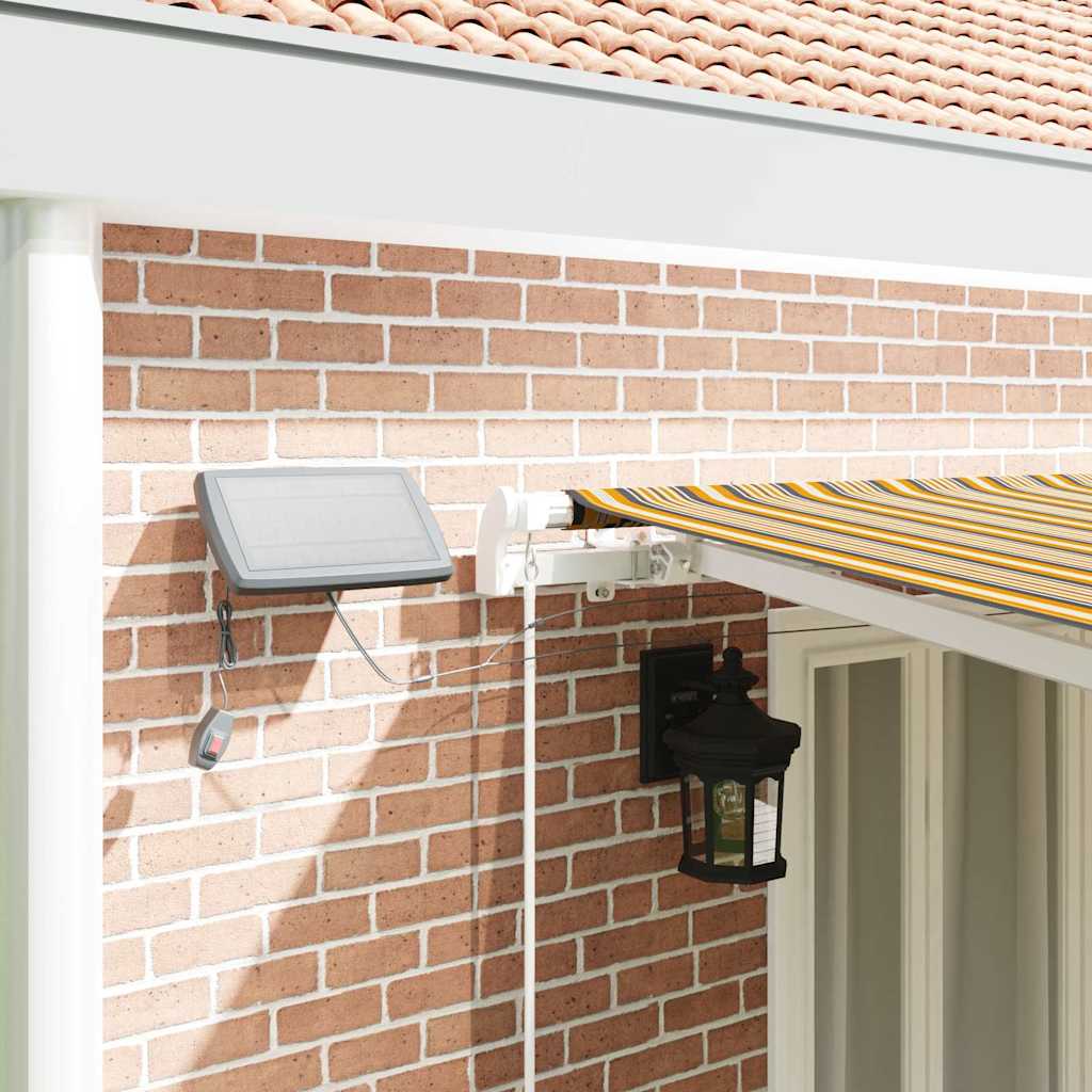 Innvendbar Markise Flerfarget 600 × 300 cm Stoff og stål