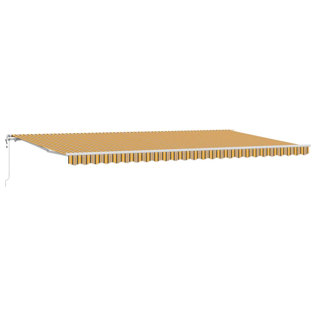 Uttrekkbar markise Flerfarget 600 × 300 cm Stoff og Aluminium