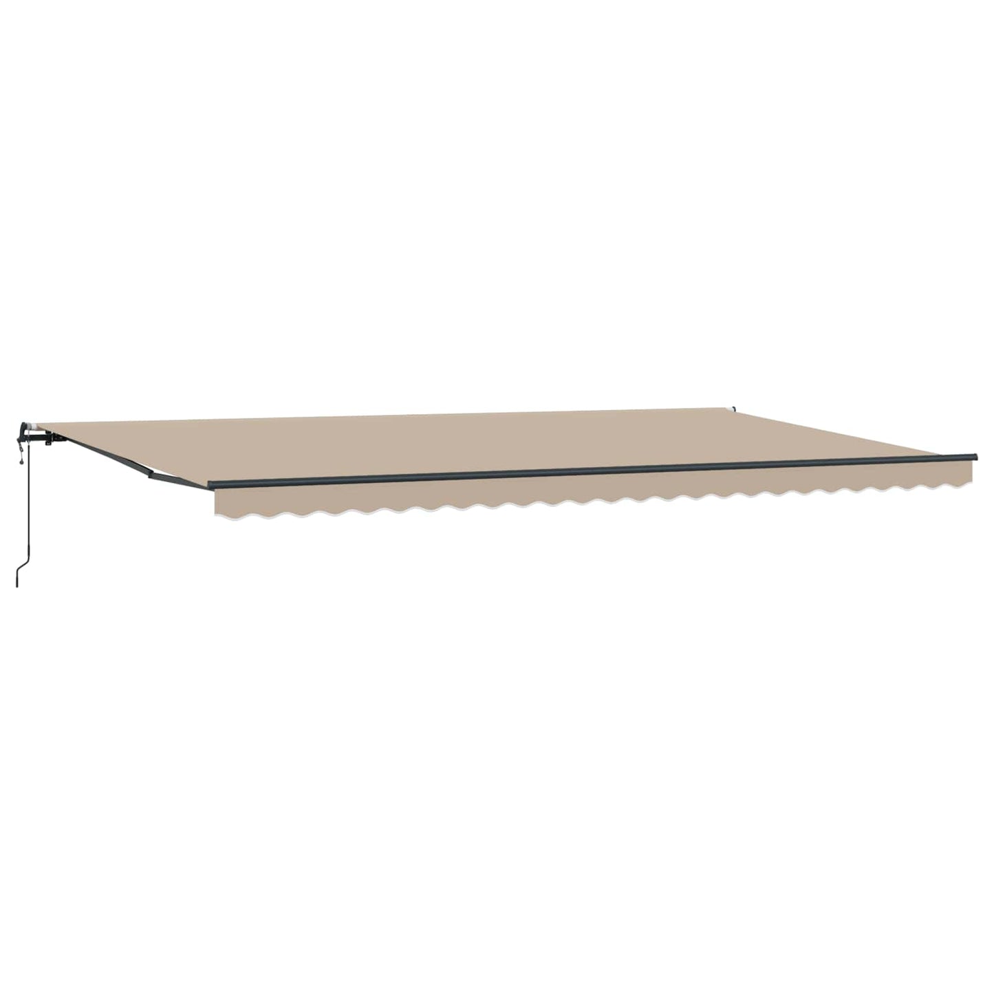 Uttrekkbar markise Beige 600 × 300 cm Stoff og Aluminium