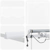 Innvendbar Markise Hvit 600 × 300 cm Stoff og Metall