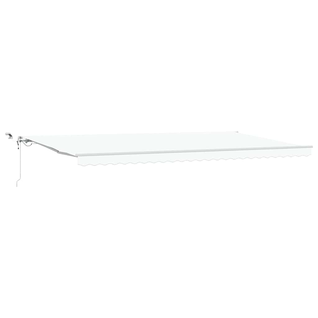 Innvendbar Markise Hvit 600 × 300 cm Stoff og Metall