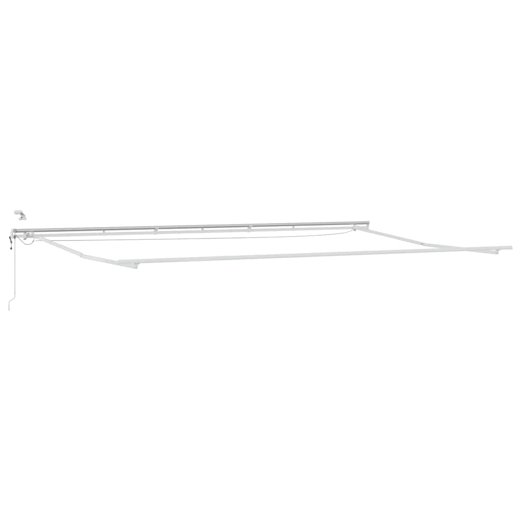 Innvendbar Markise Hvit 600 × 300 cm Polyester og Metall